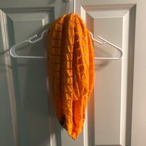 Orange/silver infinity scarf